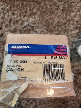 15-5696 Acdelco 1999-2000 Cadillac Ac/heat Blower Control Switch