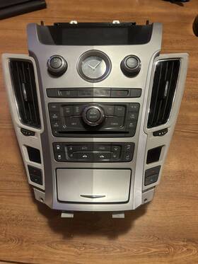 25837731 Cadillac 2008-13 Cts Ac Climate Control Switch Radio Bezel Clock Dash Light Gray