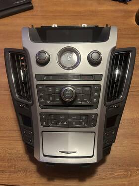 25960563 Cadillac 2008-13 Cts Ac Climate Control Switch Radio Clock Dash Module Black