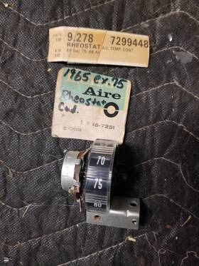 7299448 Cadillac Nos 1965 1966 Ac Rheostat Potentiometer Temp Control Dial Pn