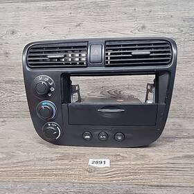 77250-s5a-a000 Honda 01-05 Civic Radio A/c Heater Climate Controls Bezel Trim Panel
