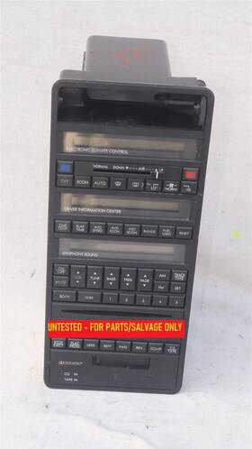 16137834 Oem Cadillac Allante Radio Cd Cassette Ac Climate Control Salvage For Parts