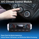 A/c Heater Climate Control Switch Module Panel For Cadillac Escalade NO.599-009. Fixed Price $105.49.